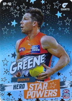 2022 AFL TeamCoach - Star Powers Silver #SP-42 Toby Greene Front